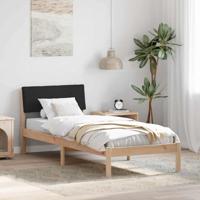 Bedframe Bruin en zwart 75 x 190 cm Massief grenenhout - thumbnail