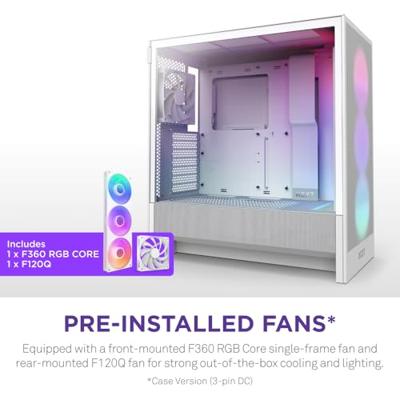 ATX Semi-toren doos NZXT H5 FLOW Wit ATX Semi-toren doos NZXT H5 FLOW Wit