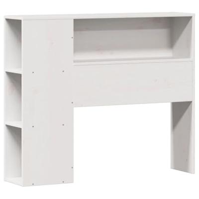 Bed met boekenkast zonder matras grenenhout wit 90x190 cm