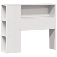 Bed met boekenkast zonder matras grenenhout wit 90x190 cm - thumbnail