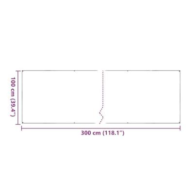 VidaXL Doorzichtig zeildoek met zeilringen 1x3 m pvc