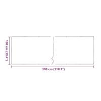 VidaXL Doorzichtig zeildoek met zeilringen 1x3 m pvc - thumbnail