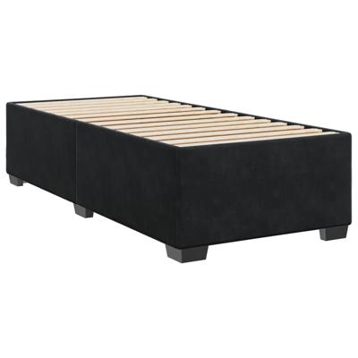 Boxspring met matras fluweel zwart 120x200 cm - thumbnail