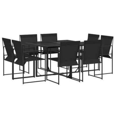 9-delige Tuinset textileen zwart