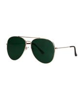 Spectrum Zonnebril piloot goud groen glas - thumbnail