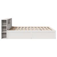 Bedframe zonder matras massief grenenhout wit 200x200 cm - thumbnail