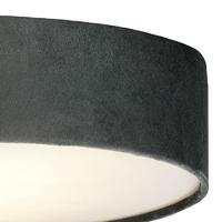 Searchlight PlafondlampDrum Pleat 50cm velvet antraciet - 23298-3GY - thumbnail
