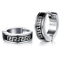 Heren oorringen edelstaal Greek - thumbnail