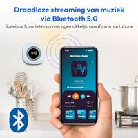 MEDION P66096 Douche radio met Bluetooth (badkamerradio, FM radio, zuignap, LED display, IPX6 waterproof, geïntegreerde oplaadbare batterij, MD43884) blauw - thumbnail