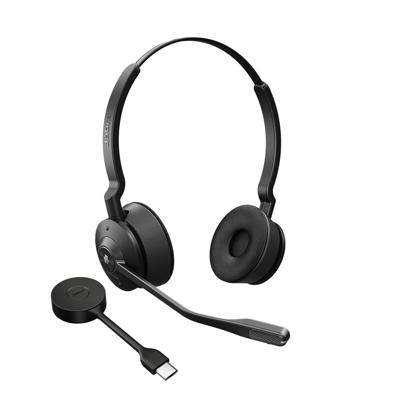 Jabra Engage 55 On Ear headset DECT Stereo Zwart Volumeregeling, Microfoon uitschakelbaar (mute) Telefoon