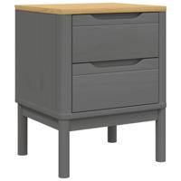 Nachtkastje 45x39x57 cm massief grenenhout grijs - thumbnail
