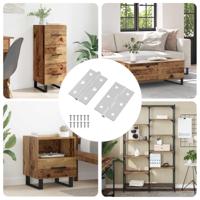 Scharnier Effen 2 pcs Zilver 58 x 35 x 1 mm Staal - thumbnail