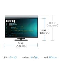 BenQ RD320U 32” 4K 3840 x 2160 Programmeermonitor met 2000:1 contrastratio, Nano Matte Panel, MoonHalo, 90W USB-C, Codeermodi, Night Hours Protection, Ergonomische standaard en Eye Care-technologie - thumbnail