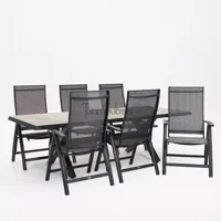 Tuinstoel Vito met Castilla negro kruispoot - thumbnail