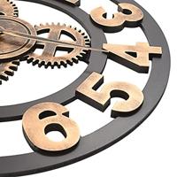 VidaXL Wandklok 58 cm metaal goudkleurig en zwart - thumbnail