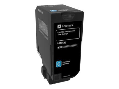 Lexmark Toner 74C2HCE 74C2HCE Origineel Cyaan 12000 bladzijden