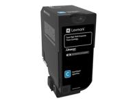 Lexmark Toner 74C2HCE 74C2HCE Origineel Cyaan 12000 bladzijden - thumbnail