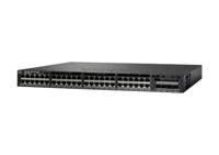 Cisco Catalyst 3650-48PS-L Netwerk Switch, 48 GbE PoE+ poorten, 4 1G uplinks, 640WAC voeding, 1 HE, LAN basis functieomvang, uitgebreide beperkte levenslange garantie (WS-C3650-48PS-L) - thumbnail