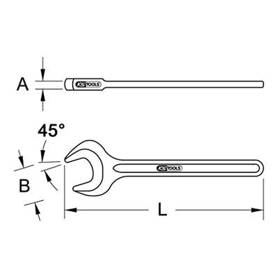 KS Tools 963.7889 963.7889 Trek-steeksleutel Sleutelbreedte (metrisch) 30 mm