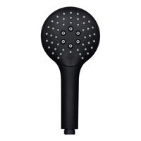 Smart handdouche rond 3-standen kunststof mat zwart - thumbnail