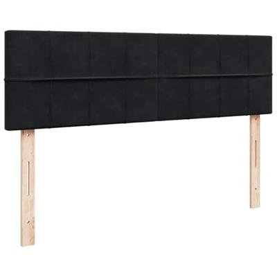 Ottoman bed met matras en LED's 140x190cm fluweel zwart