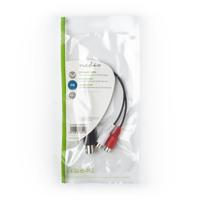 DIN-Audiokabel | DIN 5-Pins Male - 2x RCA Female | 0,2 m | Zwart - thumbnail