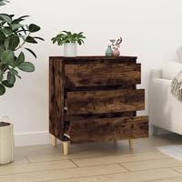 Dressoir 60x35x70 cm bewerkt hout gerookt eikenkleurig - thumbnail