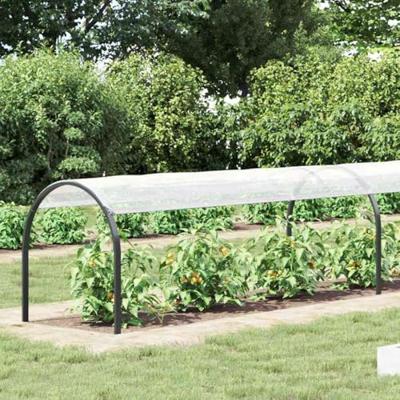 VidaXL Doorzichtig zeildoek met zeilringen 1x8 m polyethyleen VidaXL Doorzichtig zeildoek met zeilringen 1x8 m polyethyleen