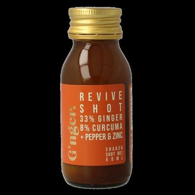 Shot gember vruchtensap kurkuma revive 60 Milliliter Shot gember vruchtensap kurkuma revive 60 Milliliter