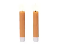 Lumineo leddinerkaars d2h14cm 2st oranje - thumbnail