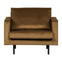 BePureHome Rodeo Fauteuil - Velvet - Honinggeel - thumbnail