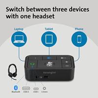 Kensington Universeel 3-in-1 Audio Headset Switch, USB-Voeding, Wissel Eenvoudig en Snel Apparaten Om, Ideaal voor Videovergaderingen en Thuiswerken, Compatibel met Windows/Mac (K83300WW) - thumbnail