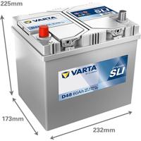 Varta Accu Blue Dynamic D48 60 Ah 5604110543132 - thumbnail