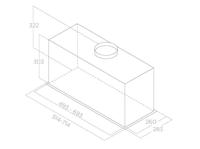 Elica LANE WH/A/72 Inbouw Wit 650 m³/uur - thumbnail