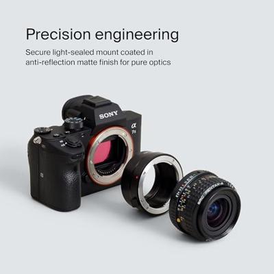 Urth Lens mount adapter: compatibel met Pentax K lens naar Sony E camera body