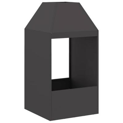 VidaXL Vuurkorf zwart 50 x 50 x 100 cm staal