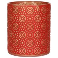 Countryfield theelichthouder hailey m rood 10 cm | 24 stuks - thumbnail