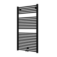 Designradiator Plieger Palmyra 681 Watt Midden- of Zijaansluiting 117,5x60 cm Mat Zwart - thumbnail