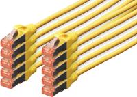 Digitus DK-1644-005-Y-10 RJ45 Netwerkkabel, patchkabel CAT 6 S/FTP 0.50 m Geel Folie afscherming, Afscherming totaal, Afgeschermd, Halogeenvrij, Simplex, - thumbnail