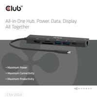 club3D CSV-2553 USB-C dockingstation Geïntegreerde kaartlezer, USB-C Power Delivery - thumbnail
