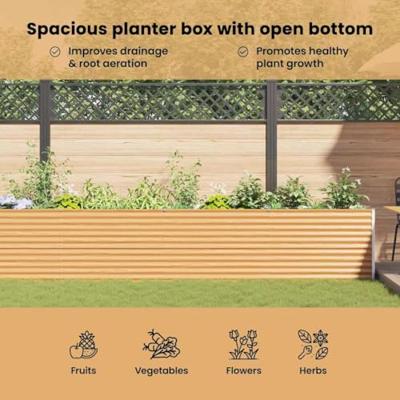 Verhoogde plantenbak 582 x 50 x 68 cm Gegalvaniseerd staal