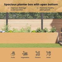 Verhoogde plantenbak 582 x 50 x 68 cm Gegalvaniseerd staal - thumbnail