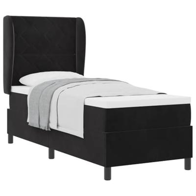 Boxspring bed met matras Zwart 80 x 200 cm Fluweel