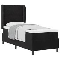 Boxspring bed met matras Zwart 80 x 200 cm Fluweel - thumbnail