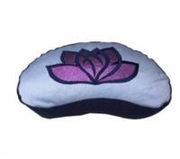 Yogi & Yogini Meditatiekussen Blauw Halve Maan Katoen - Lotus - 33 x 13 cm - thumbnail