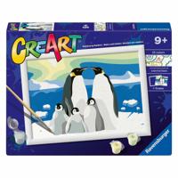 Ravensburger creart schilderen op nummer - pinguin familie - thumbnail