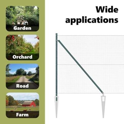 VidaXL Afrasteringspaal groen 10 x 1 m (19 x 19 mm mesh) staal