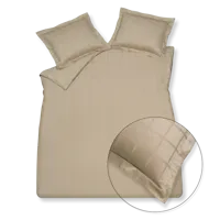Vandyck Vandyck Home 78 Check 300Tc Dekbedovertrek 1-persoons (140x200/220) stone - thumbnail
