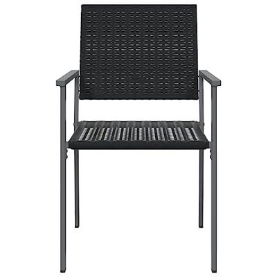Tuinstoelen 2 st 54x62,5x89 cm poly rattan zwart Tuinstoelen 2 st 54x62,5x89 cm poly rattan zwart