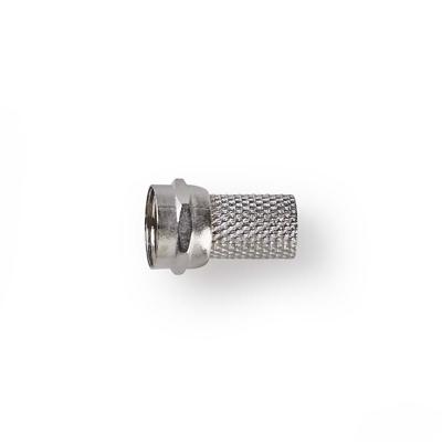 F-connector | Mannelijk | Voor 6,4mm-coaxkabels | 25 stuks | Metaal